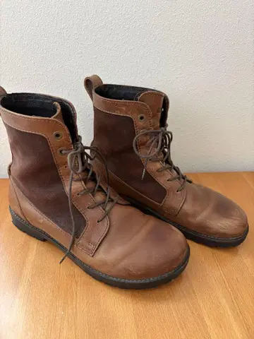 Birkenstock 브라운 하이컷 가죽 부츠 26cm