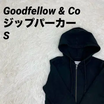 블랙 풀 지퍼 후드 부착 후드티 Goodfellow & Co 남녀 공용