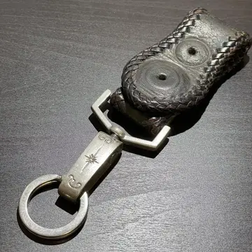 SAAD 키링 키홀더 블랙 뜨개질 가죽 키링