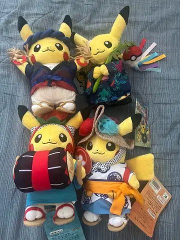 포켓몬센터 토호쿠 한정 리뉴얼 기념 봉제인형 4개 세트