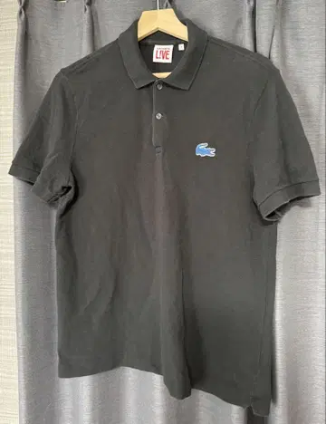 LACOSTE L!VE 블랙 피케 셔츠 사이즈 4