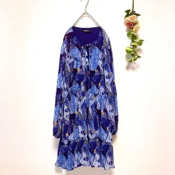 컨디션 최상 [ DESIGUAL ] 데시구알 원피스 튜닉 파랑 (XL)