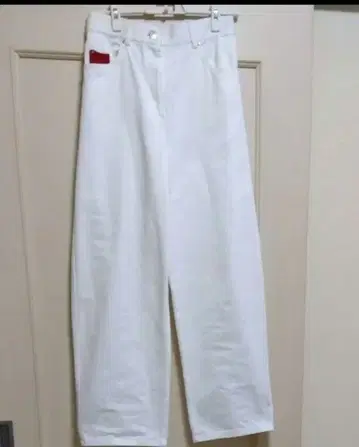 새상품급 블랑베일 화이트 와이드 팬츠
