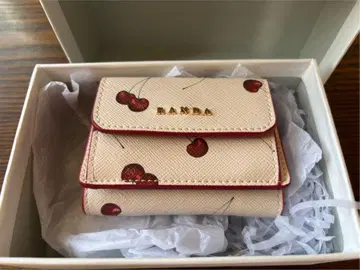 RANDA 체리 패턴 3단 폴더형 지갑