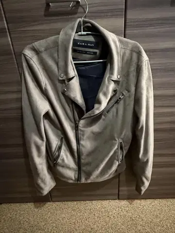 ZARA MAN 그레이 라이더 재킷 S