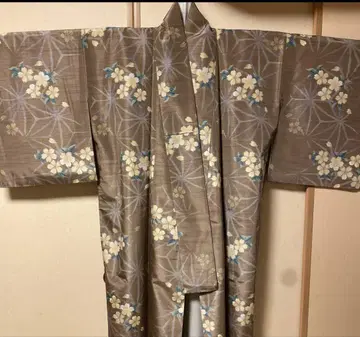 산비 워셔블 기모노 명주풍 벚꽃, 찢어진 삼잎