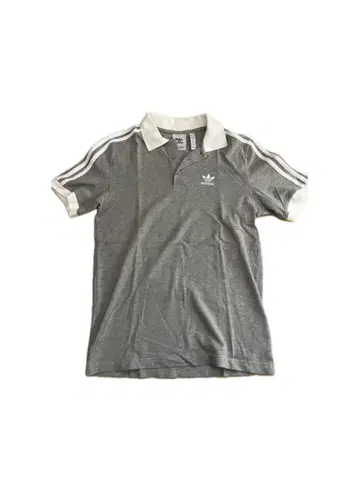 adidas 그레이 피케 셔츠 XS
