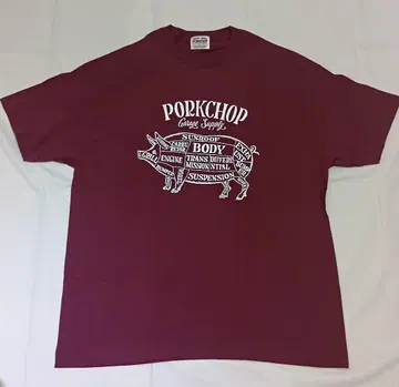 PORKCHOP PORK FLONT TEE 25 BURGUNDY XL