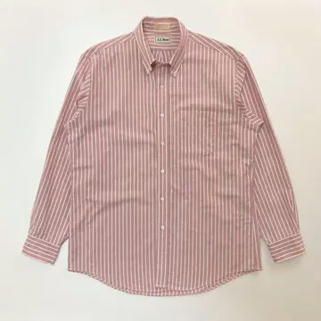 70~80년대 L.L.BEAN USA 제작 스트라이프 셔츠 플럼 컬러