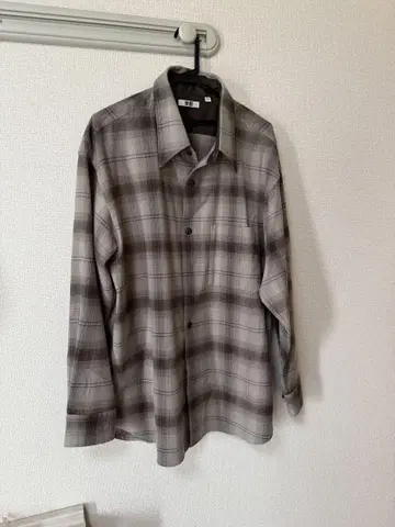 UNIQLO U 체크 무늬 긴팔 셔츠 XL
