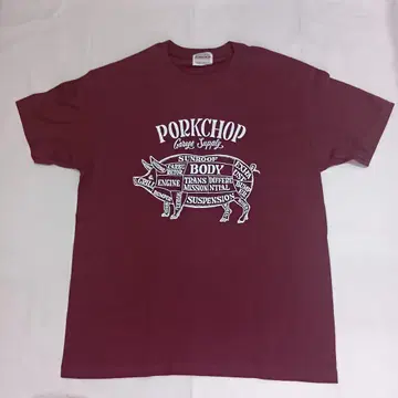 PORKCHOP PORK FLONT TEE 25 BURGUNDY L