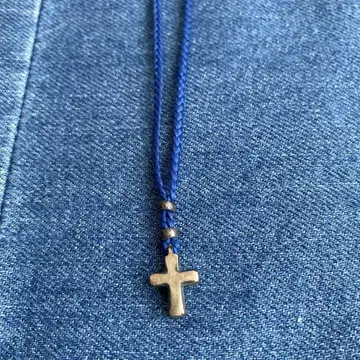 TIGREBROCANTE 텐쿠마루 액세서리 파란 십자가 목걸이