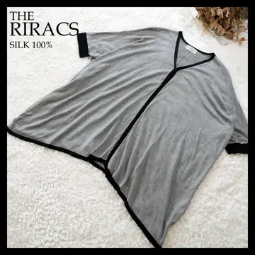 [새상품급] THE RERACS 실크 100% 돌먼 슬리브 가디건 L