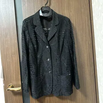 커렌트루 일본제 시스루 디자인 테일러드 재킷 블랙