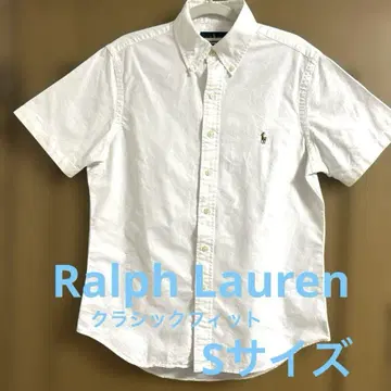 Ralph Lauren Classic Fit 반팔 BD 셔츠 화이트