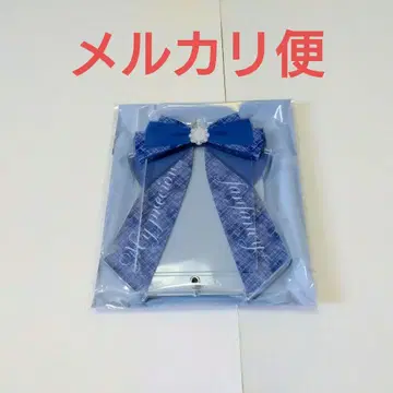 후쿠야 포토 카드 아크릴 프레임 리본 트위드 체크 블루 파랑 이케부쿠로