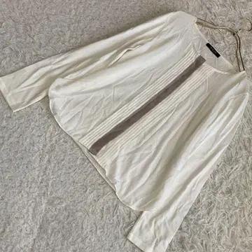 MICHEL KLEIN 블라우스 화이트 38 오피스 깔끔 고급