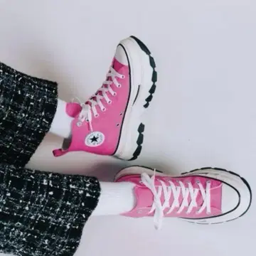컨버스 ALL STAR 핑크 하이컷 스니커즈 23cm
