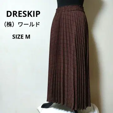 DRESKIP (주) 월드 체크 플리츠 롱 스커트 SIZE M