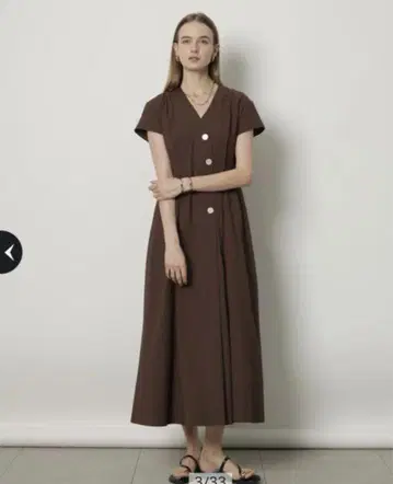 [CADUNE] 실루엣 원피스 (brown/M)
