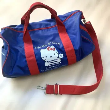 [새상품급] 헬로키티 2WAY 여행 가방 숄더 보스턴백 빨강 파랑
