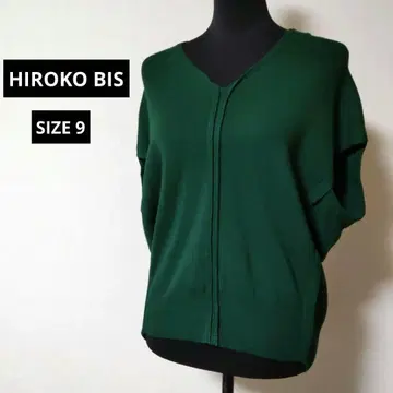 HIROKO BIS 반팔 티셔츠 상의 그린 SIZE 9