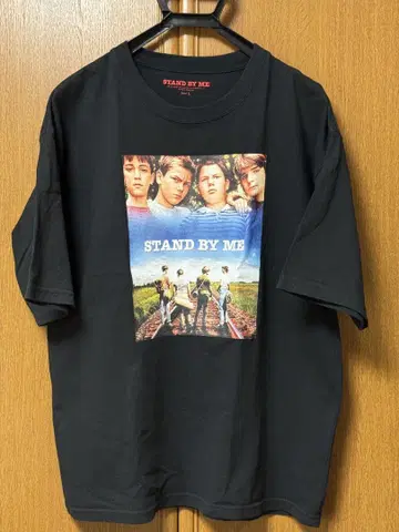 STAND BY ME 영화 티셔츠 블랙 반팔 L