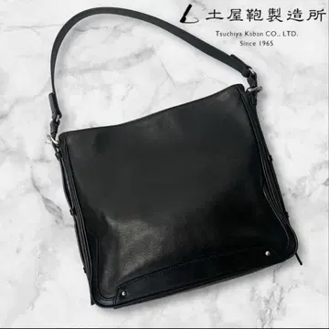 컨디션 최상 츠치야 가방 제조소 숄더백 올 가죽 블랙 단종 레어