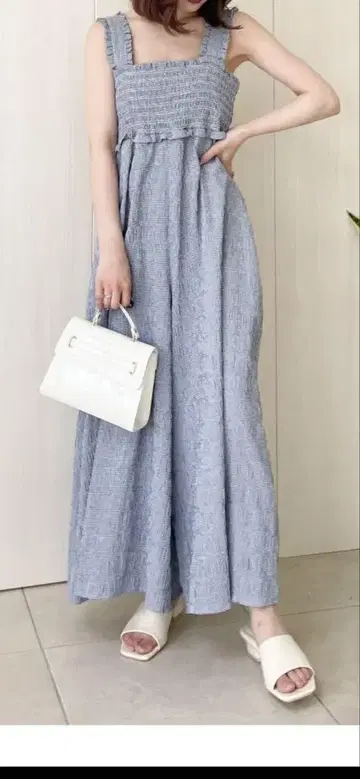 [ Heather ] 셔링 올인원