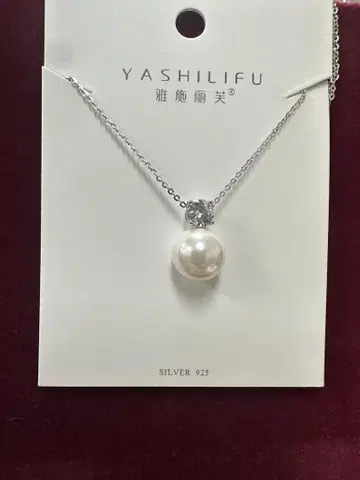 YASHILIFU 실버 925 펄 목걸이