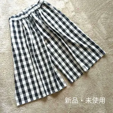 [새상품 미사용] 블록 체크 큐롯 가우초 팬츠