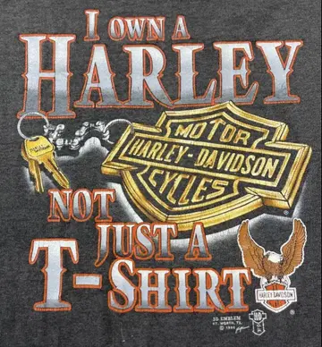 Harley-Davidson 3D EMBLEM 80년대 티셔츠