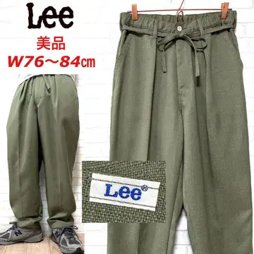 새상품급 Lee 이지 와이드 베이커 팬츠 쿨 팬츠 와이드 팬츠 끈 포함