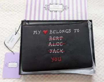 LULU GUINNESS 새상품 박스형 스트릿 자수 파우치