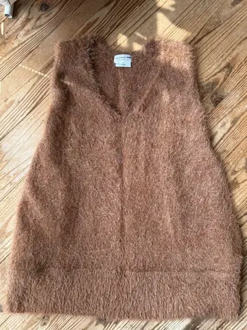 브라운 니트 베스트 ONE SIZE