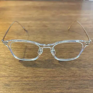 JINS 클리어 플라스틱 보스턴형 안경 MCF-22A-037AA