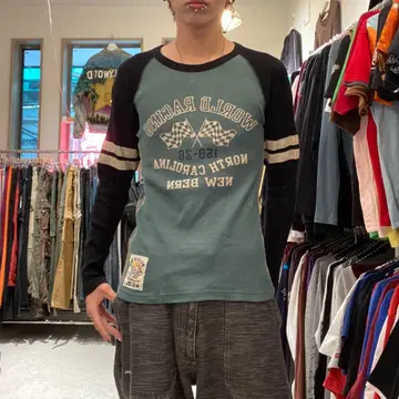 KRIFF MAYER 00s y2k 아카이브 써멀 래글런 롱T