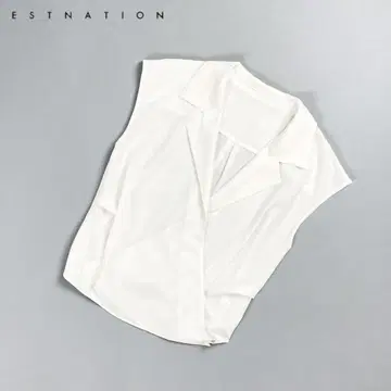 ESTNATION 캐시미어 베스트 민소매 화이트 사이즈 36*FD89