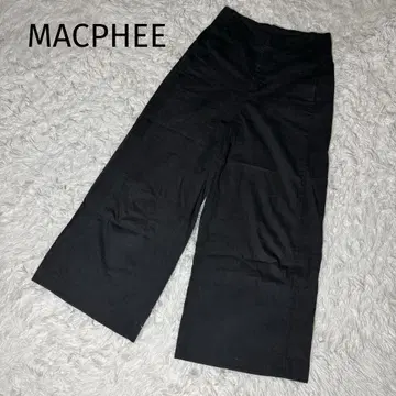 MACPHEE 맥피 린넨 코튼 플레어 크롭 팬츠