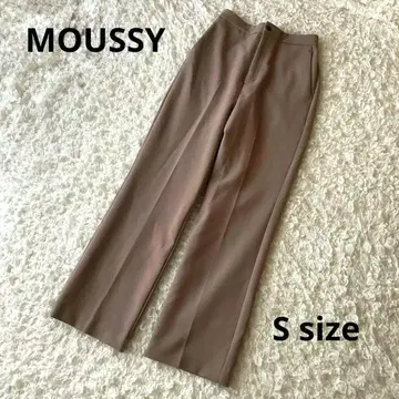 moussy 슬랙스 캐주얼 브라운 하이웨스트 S