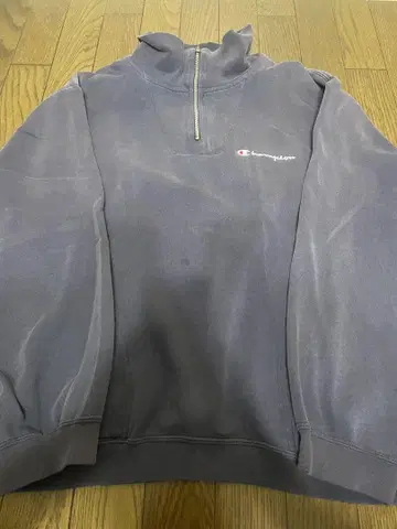 champion 페이드 하프 지퍼 퍼플 네이비