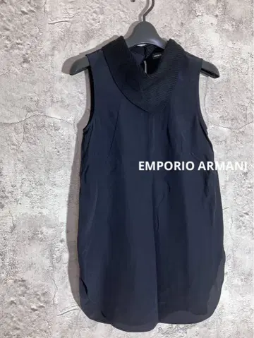 EMPORIO ARMANI 실크 슬리브리스 원피스 튜닉