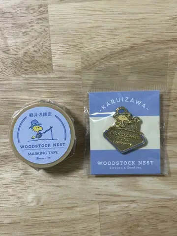 우드스탁 네스트 가루이자와점 한정 마스킹 테이프 & 핀배치