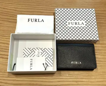 [미사용 새상품] FURLA 블랙 가죽 명함지갑