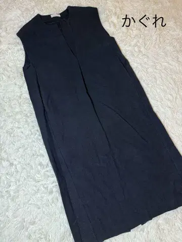 카구레 kagure 원피스 롱 블랙 슬리브리스 린넨 0