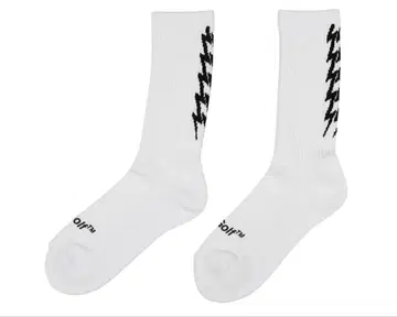 #THUNDER STRIPES 2PC SOCKS WHT