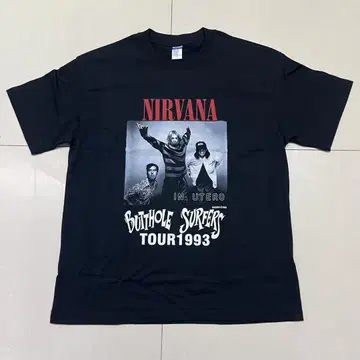 NIRVANA IN UTERO TOUR 1993 빈티지풍 밴드 티셔츠