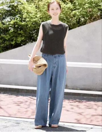SLOBE IENA 데님 LEDENIM TUCK TROUSER (40)