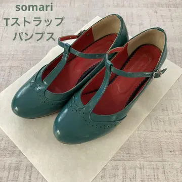 오샤레 워커 somari T 스트랩 펌프스 에나멜 L 겨울 밑창