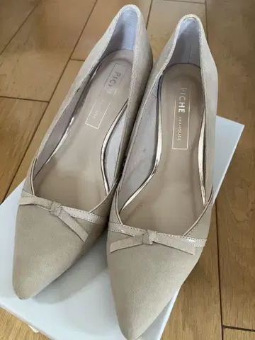 PICHI ABA HOUSE 포인티드 테드 펌프스 24cm 베이지